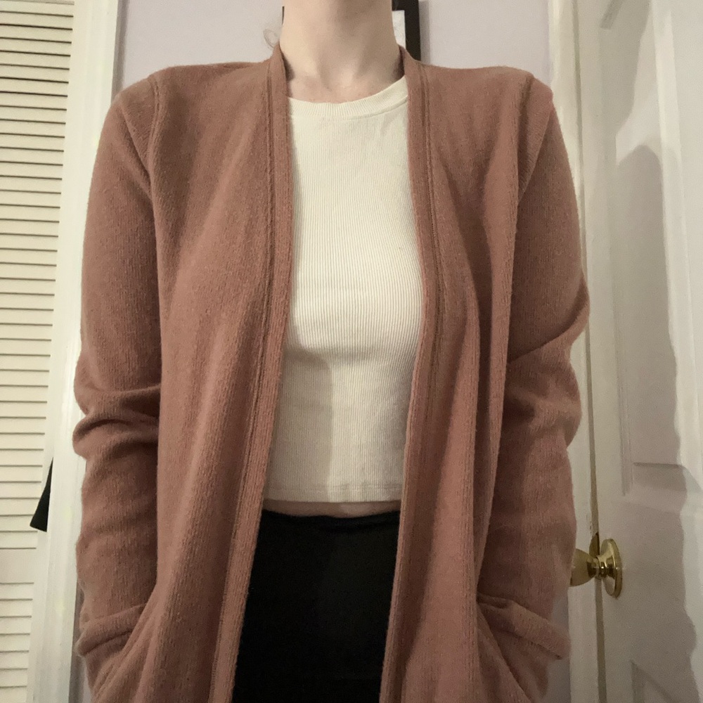 Women's A&F Open Front Cardigan Sweater - Brown